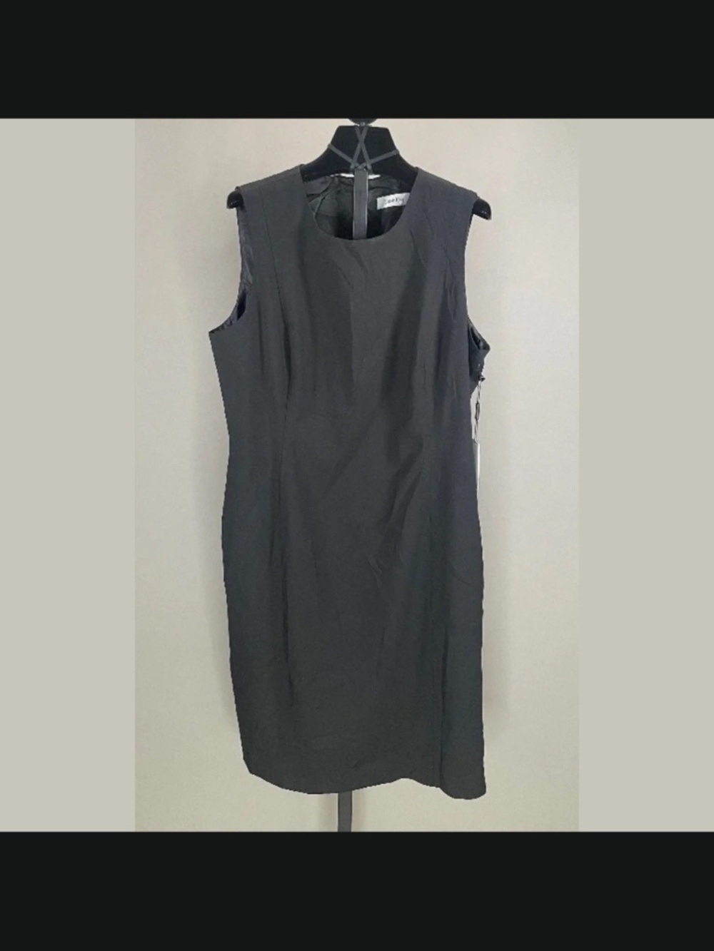 NEW Calvin Klein Dress Womens 14 black pencil sheath classic cocktail